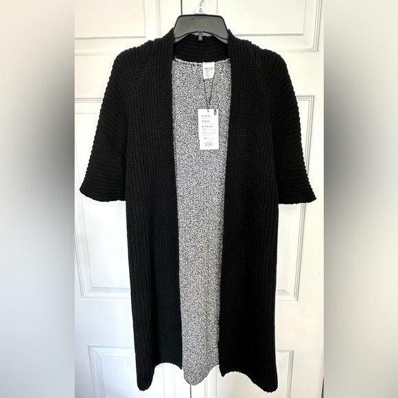 NWT Allthreads Mainstreet Black Grey Color Block Cardigan -Size Small - Picture 1 of 11